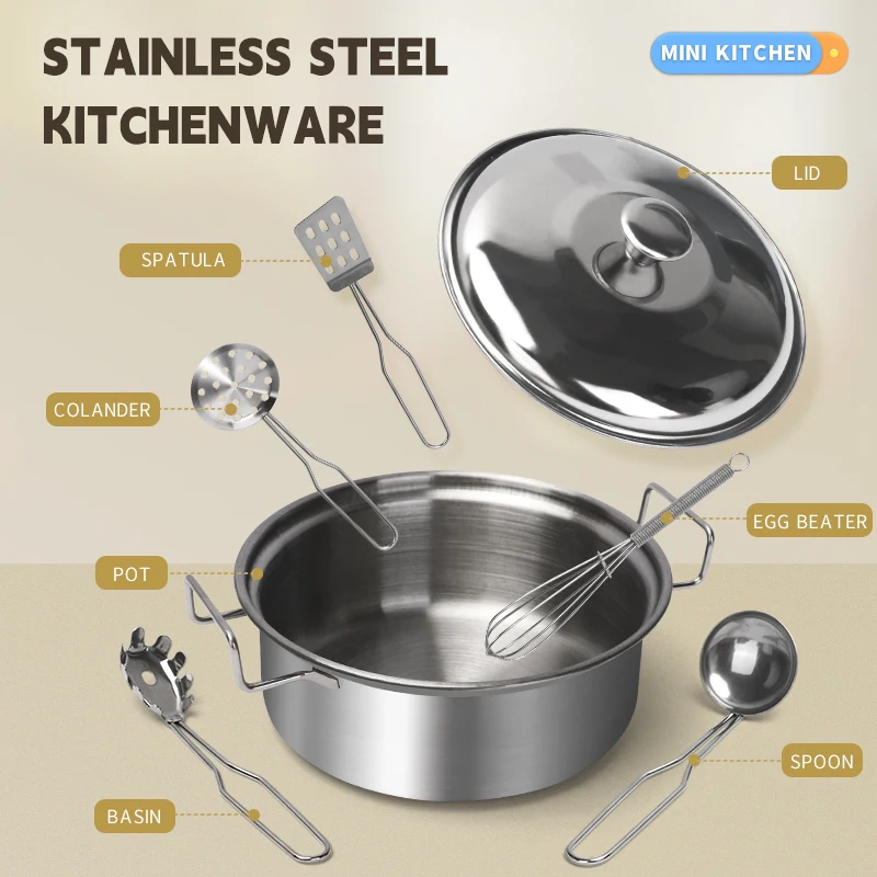 Stainless Steel Kids Kitchen T - đánh giá và giá Kids Toys Kitchen Set