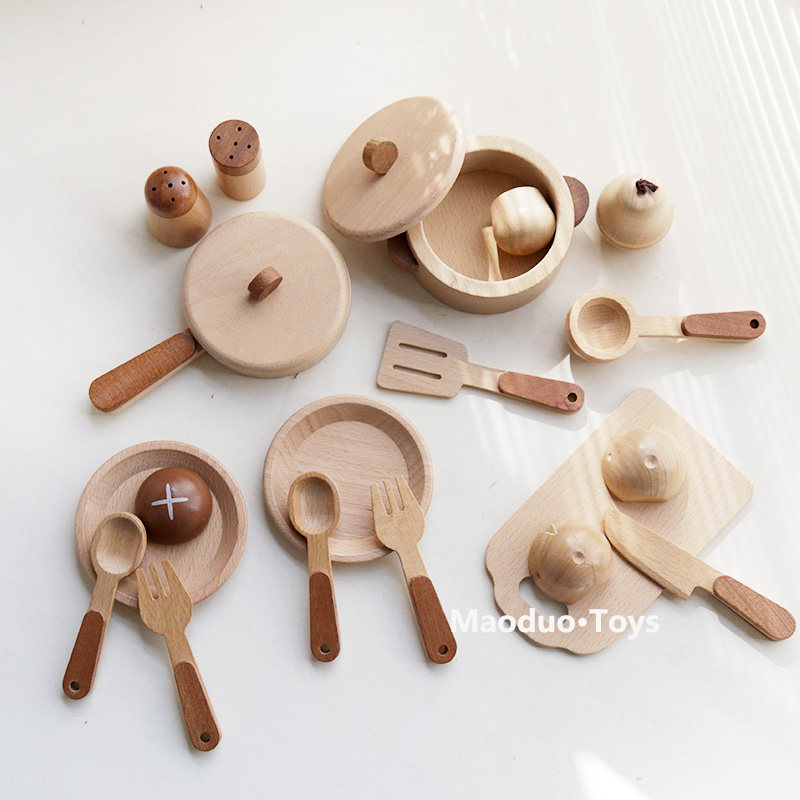Maoduo Toys Beech Wooden Kids  - đánh giá và giá Kids Toys Kitchen Set