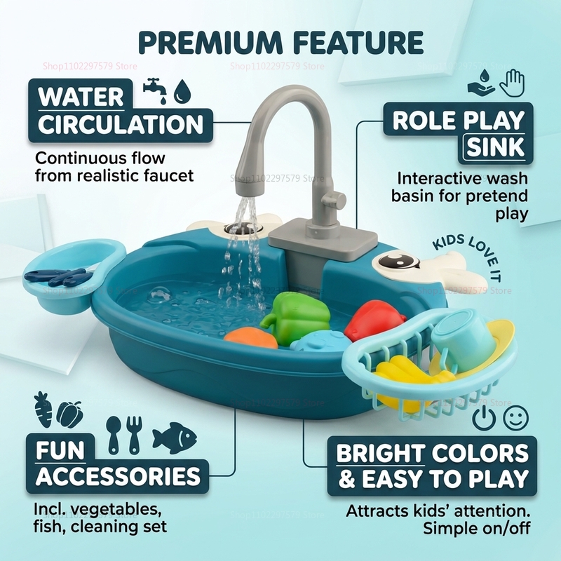 Toddler Interactive Water Play - đánh giá và giá Kids Toys Kitchen Set